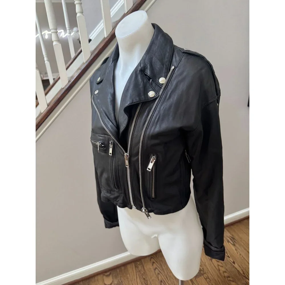 R13 Black Leather Jacket - Picture 4 of 8